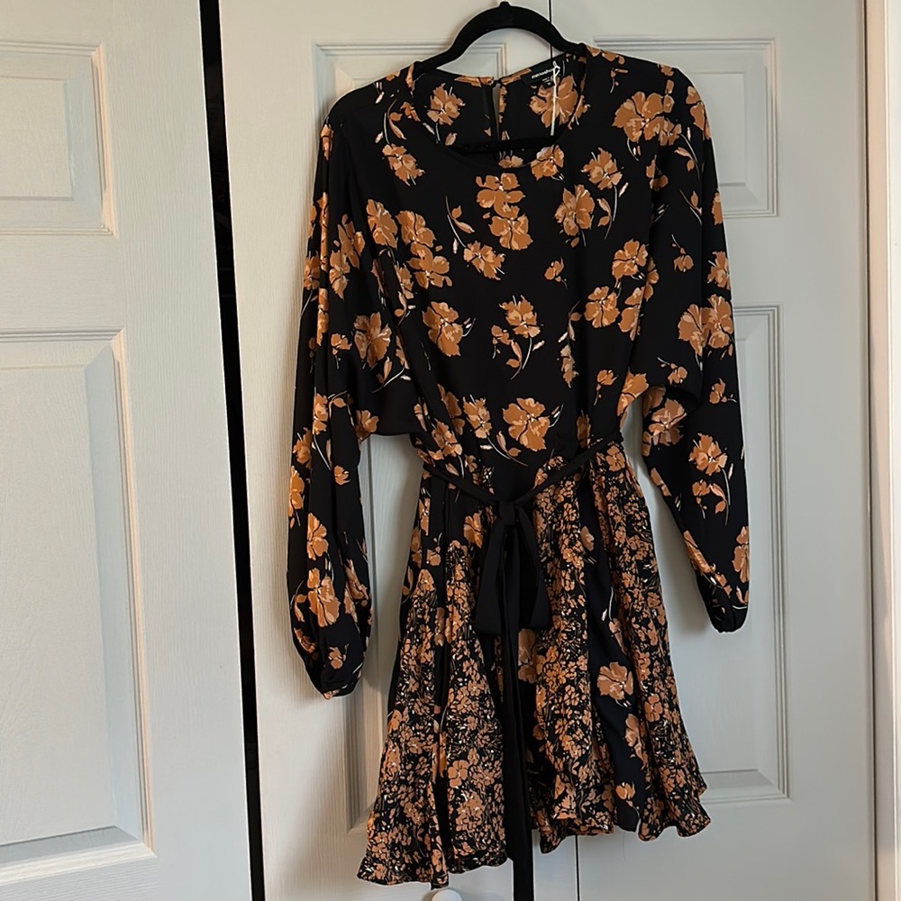 Fall Dress with Tie Belt